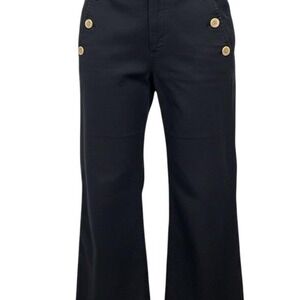 French Girl Wide Leg Sailor Pants Mint Velvet European Quiet Luxury  Size 2 Navy